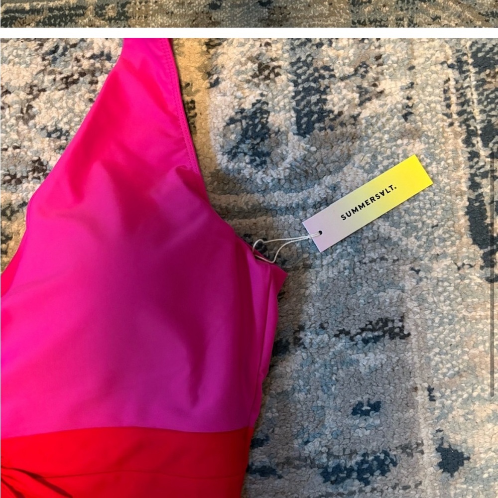 NWT NWT Summersalt The Tie‎ Waist Backflip One Piece Swimsuit Lava. Size 12 - Picture 3 of 7